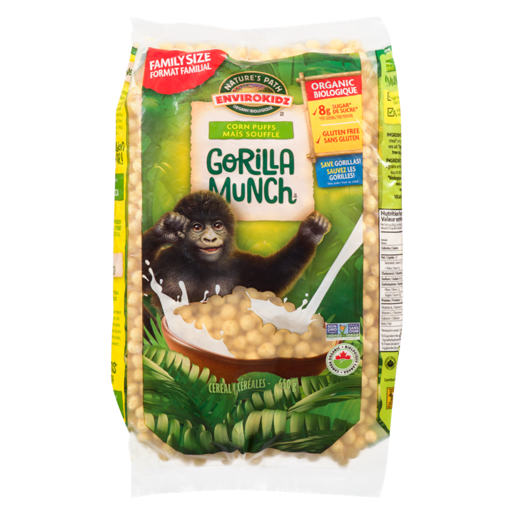 Envirokidz Gorilla Munch - Corn Puffs - 650 g