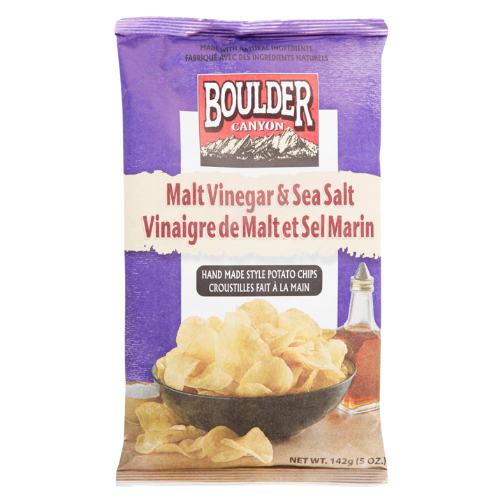 Kettle Cooked Potato Chips - Malt Vinegar &amp; Sea Salt - 142 g