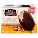 Cashew Non-Dairy Frozen Dessert Bars - Dipped Salted Caramel - 4 x 68 ml