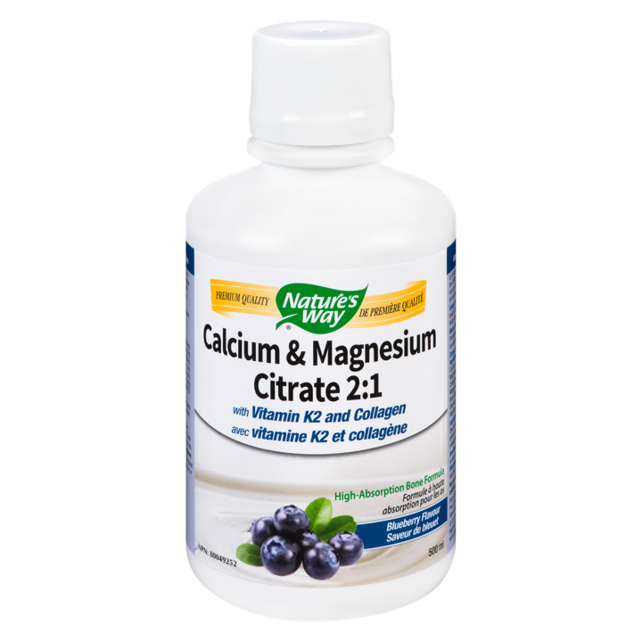 Calcium &amp; Magnesium Citrate 2:1 - Blueberry - 500 ml