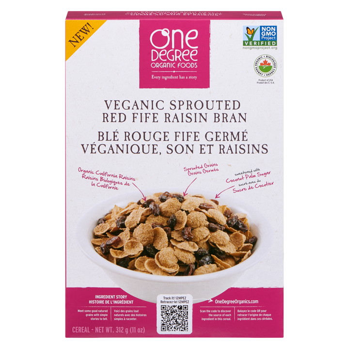 Veganic Sprouted Red Fife Raisin Bran - 312 g