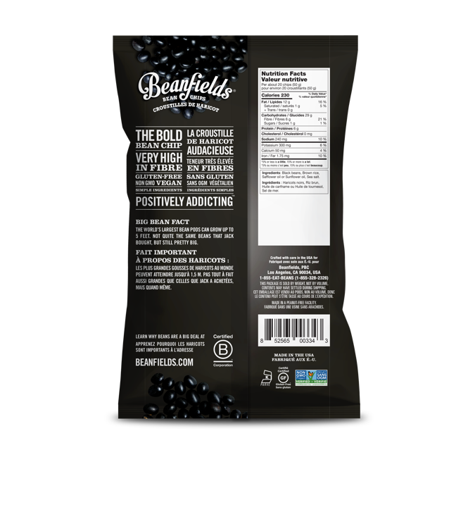 Bean Chips - Black Bean Sea Salt - 156 g