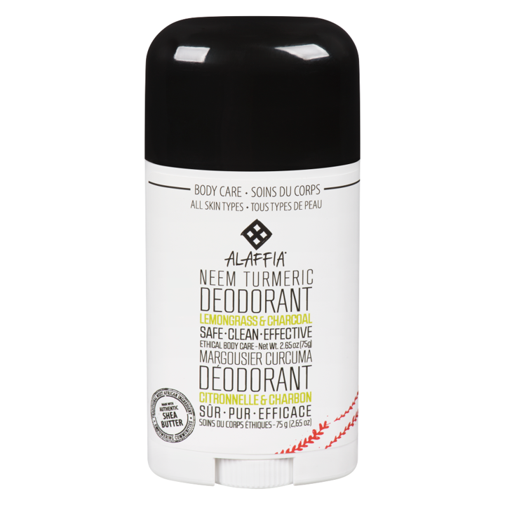 Neem Turmeric Deodorant - Lemongrass &amp; Charcoal - 75 g