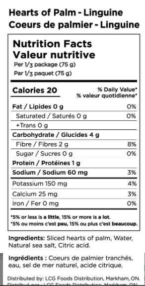 Heart of Palm Linguine - 338 g