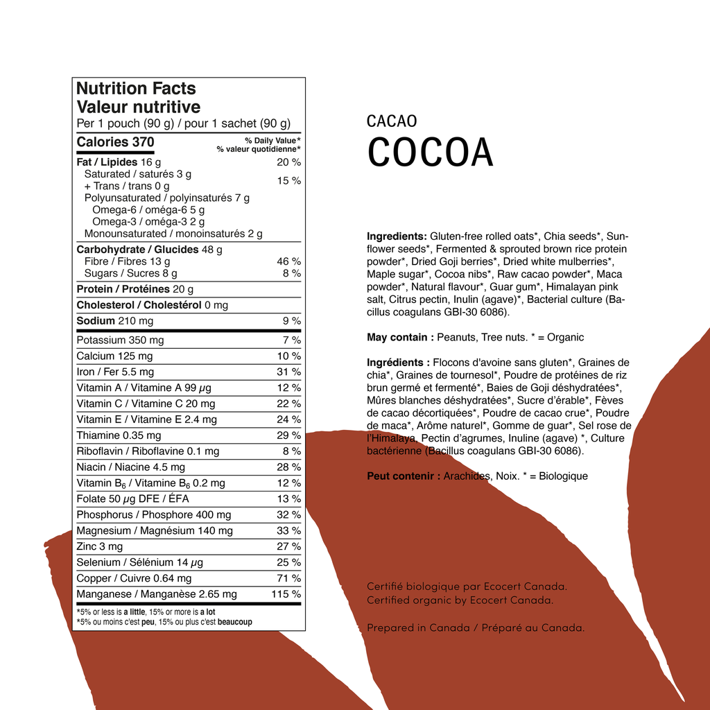 Organic Overnight Muesli - Cocoa - 90 g