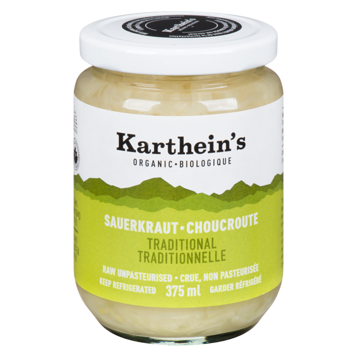 Raw Unpasteurized Sauerkraut - Traditional - 375 ml