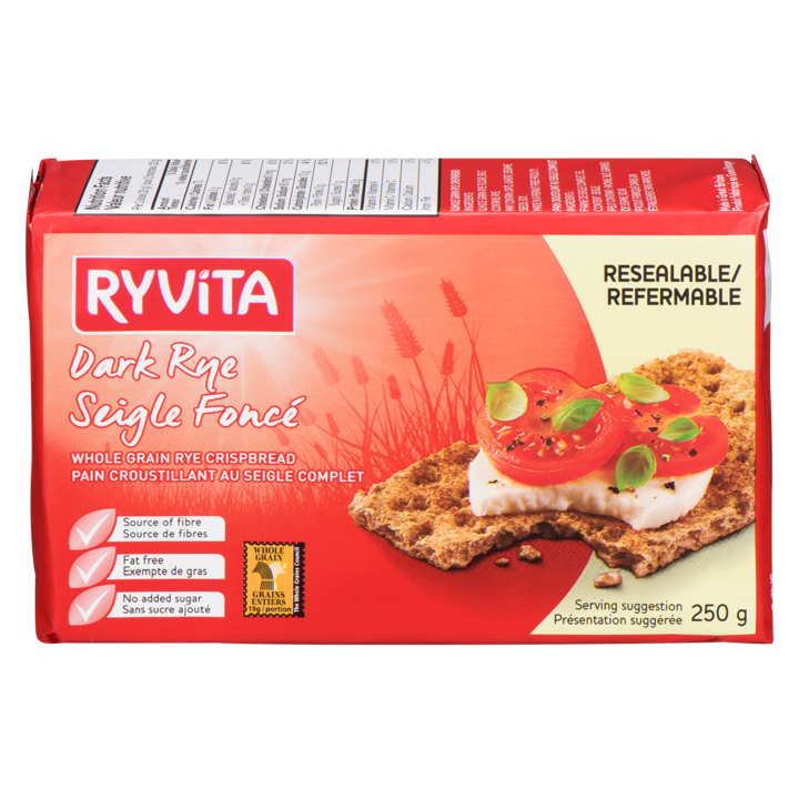 Whole Grain Rye Crispbread - Dark Rye - 250 g