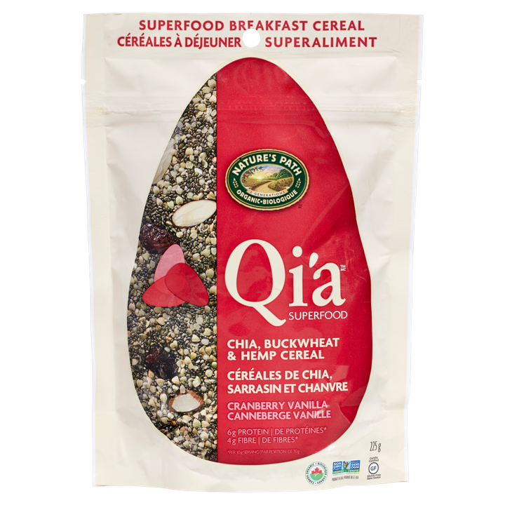 Qi'a Chia, Buckwheat &amp; Hemp Topper - Cranberry Vanilla