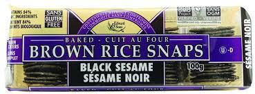 Black Sesame Baked Brown Rice Snaps