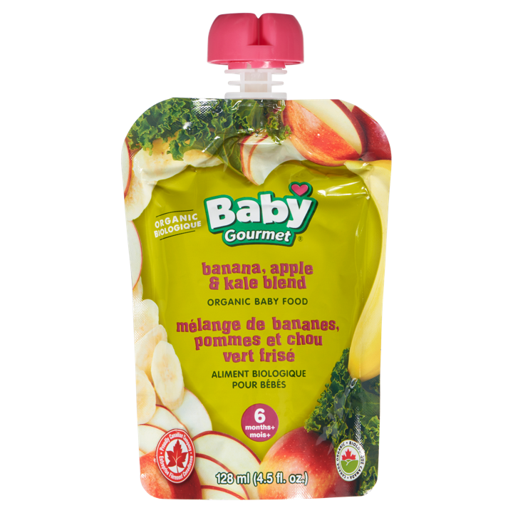 Organic Baby Food - Banana, Apple &amp; Kale Blend 6+ months