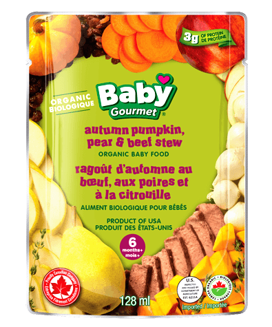 Organic Baby Food - Autumn Pumpkin, Pear &amp; Beef Stew 6+ months