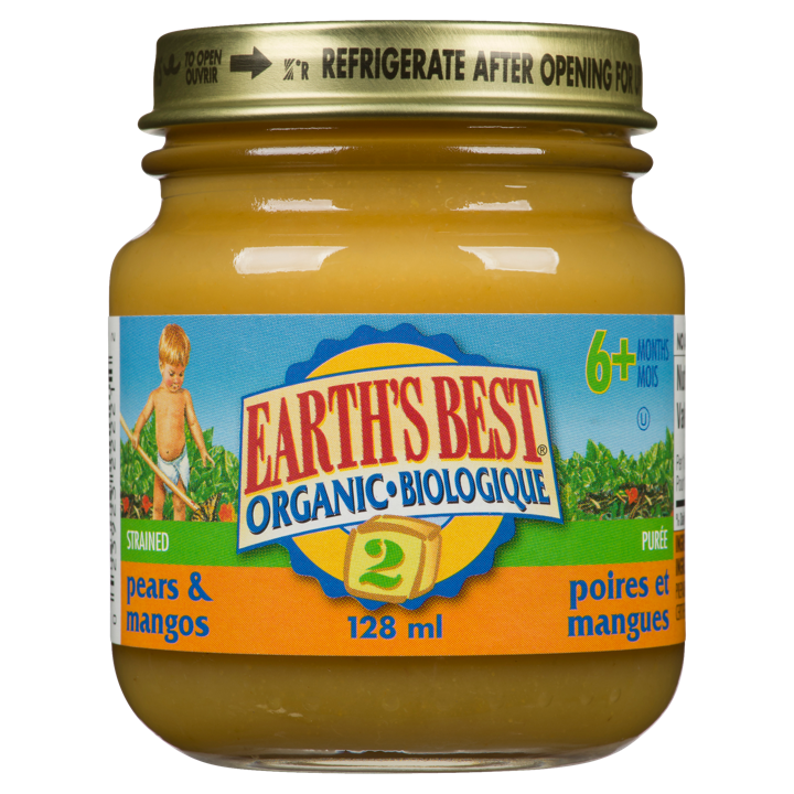 Organic Baby Food - Pears &amp; Mangos 6+ months