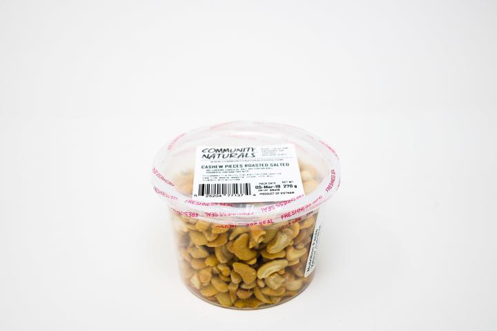 Salted Roasted Cashew Pieces - 500 ml Container