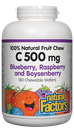 100% Natural Fruit Chew C - Blueberry, Raspberry and Boysenberry 500 mg