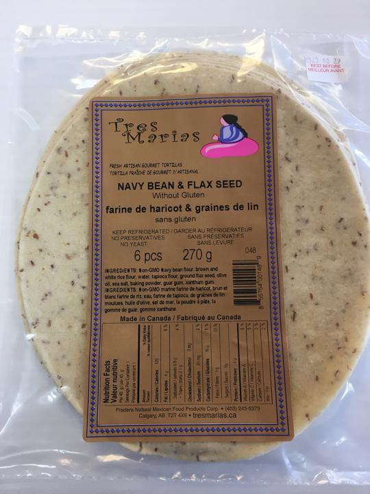 Tortilla - Navy Bean &amp; Flax Seed 8 inch