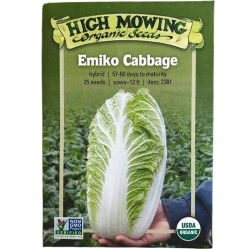 Seeds Emiko Napa Cabbage Org HM