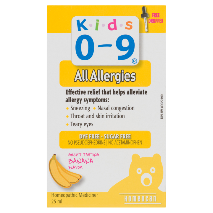 Kids 0-9 All Allergies - Banana