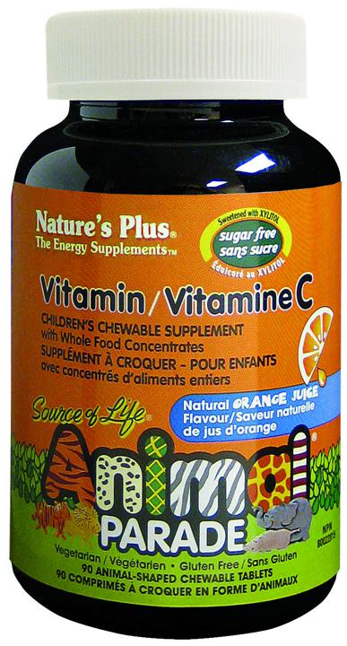 Vitamin C Children's Chewable Supplement - Natural Orange Juice - Sugar Free