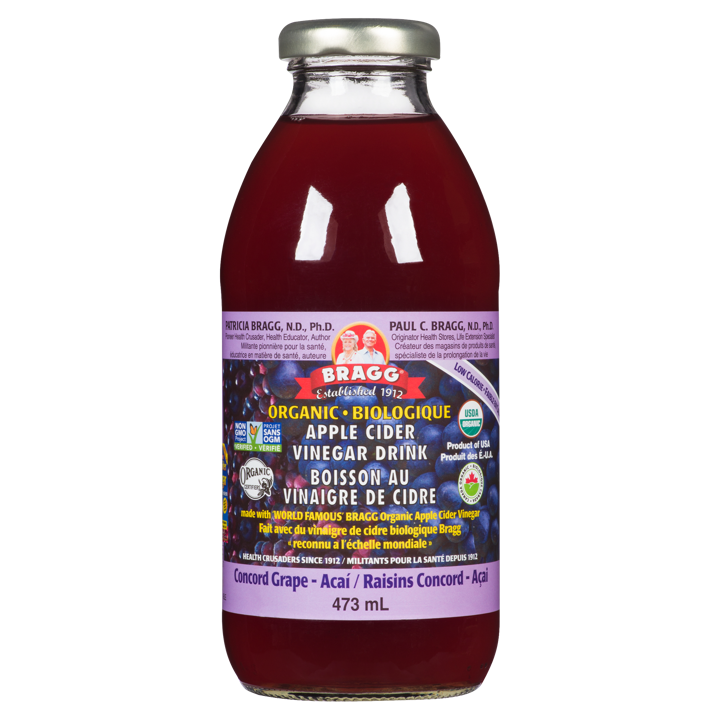 Apple Cider Vinegar All Natural Drink - Concord Grape-Acai