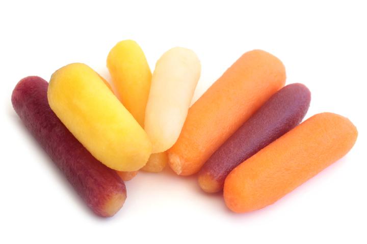 Yellow &amp; Rainbow Baby Carrots