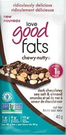 Chewy Nutty - Dark Choc, Sea Salt, Almond - Bar
