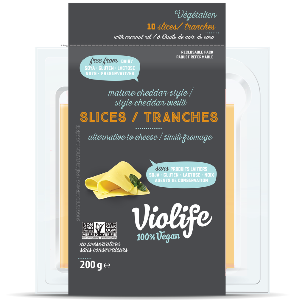 Mature Cheddar Style Cheese Alternative - 10 slices