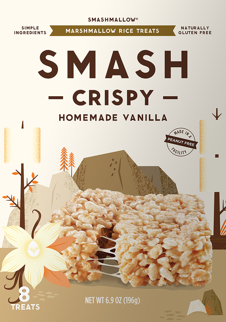 Homemade Vanilla Smash Crispy Squares