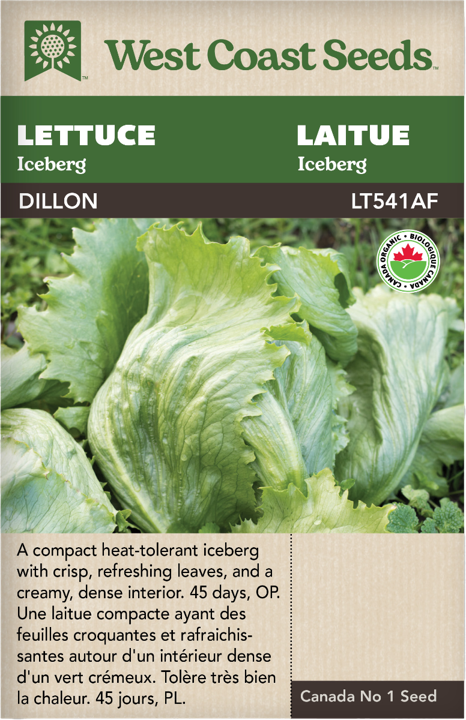 Seeds - Dillon Iceberg Lettuce Certified Organic