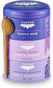 Trio Tea Tins with Spoon - Purple Teas