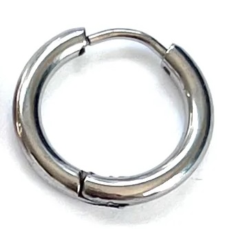 12MM Hoop Earrings Silver