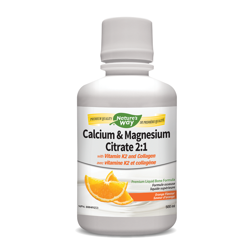 Calcium Magnesium 2:1 - w/Vit K2 &amp; Collagen Orange