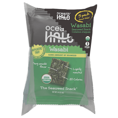 Plastic Tray-Free Wasabi Seaweed Snacks Org