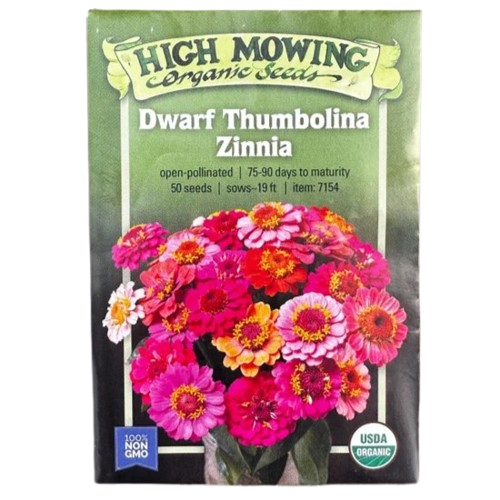 Dwarf Thumbelina Zinnia Seeds Org