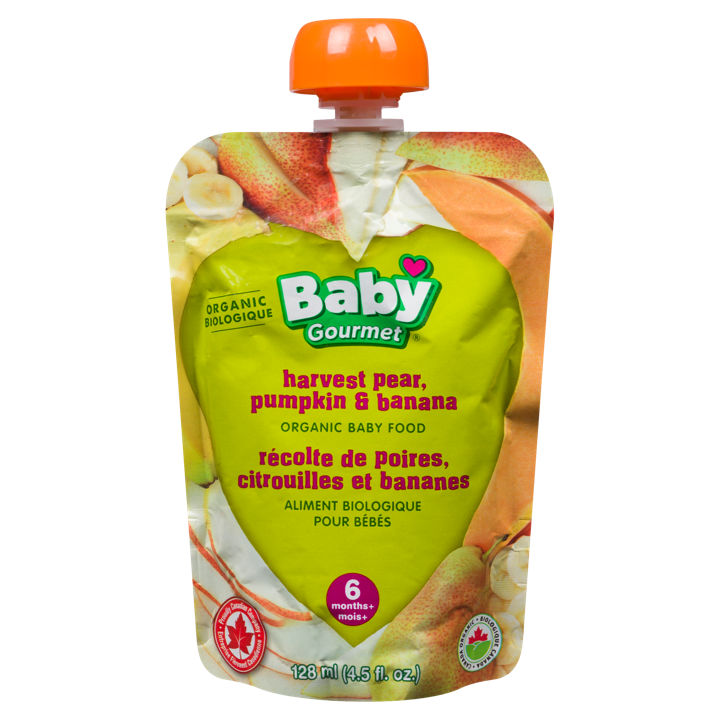 Organic Baby Food - Harvest Pear, Pumpkin &amp; Banana 6+ months